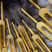 NEW Entire set 8 tuning forks gold tone all chakra healing