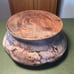 Vintage Artist Signed Lathe Turned Wood Bowl Handmade By Artist. 11” Wide Rare