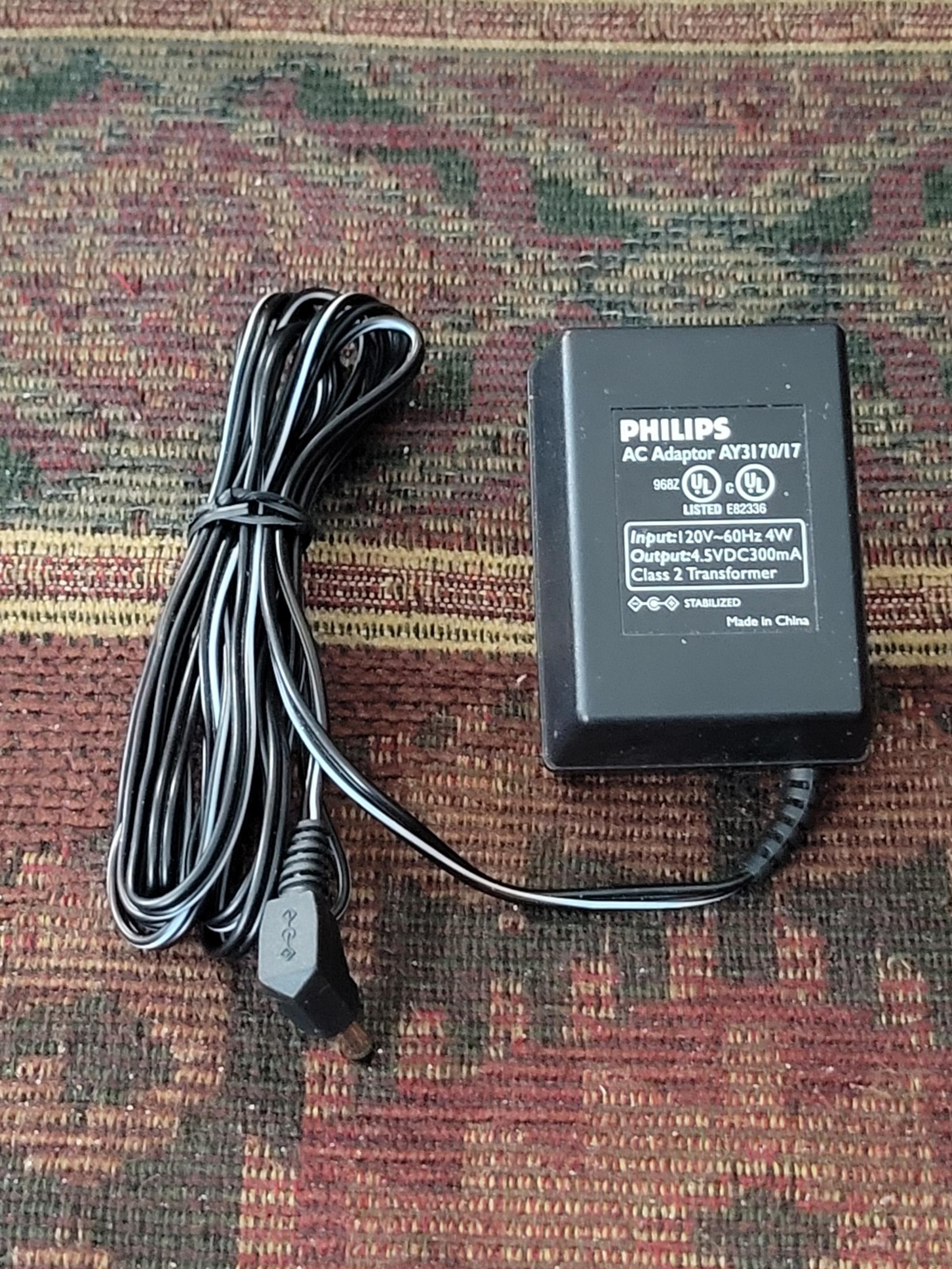 Philips AC Adapter AY3170/17 - Philips Portable CD Player Power Supply