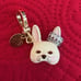 Juicy Couture Bunny Mask Gold Bracelet Charm rare rhinestones limited edition