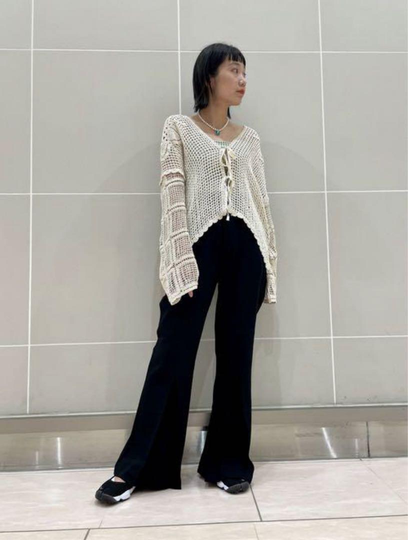 Wrangler TUCK FLARE SLACKS PANTS kastane Casual pants