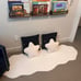 Rabbit Fur Rug, White 2x6 ft Soft Fluffy Faux Fur Runner Rug