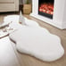 Rabbit Fur Rug, White 2x6 ft Soft Fluffy Faux Fur Runner Rug