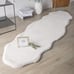 Rabbit Fur Rug, White 2x6 ft Soft Fluffy Faux Fur Runner Rug