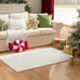 Rabbit Fur Rug, White 2x6 ft Soft Fluffy Faux Fur Runner Rug