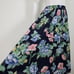 Vintage 80's Alfred Dunner Navy Floral Pleated Midi Skirt