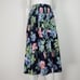 Vintage 80's Alfred Dunner Navy Floral Pleated Midi Skirt