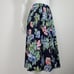 Vintage 80's Alfred Dunner Navy Floral Pleated Midi Skirt