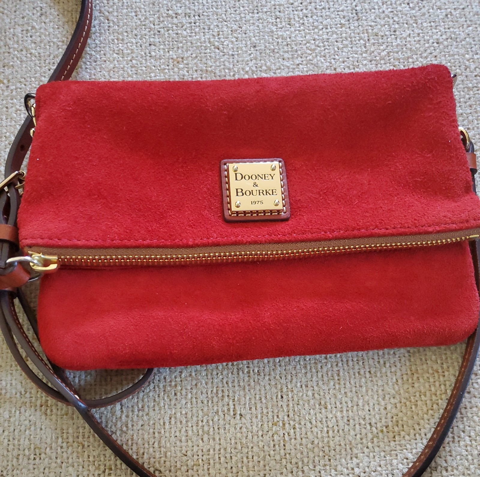 Vintage Dooney & Bourke Suede Foldover Bag