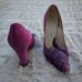 Vintage ALESSANDRO DELL’ACQUA Suede Chunky Heel Pumps Sz 7 Made In Italy