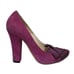 Vintage ALESSANDRO DELL’ACQUA Suede Chunky Heel Pumps Sz 7 Made In Italy