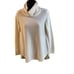 Kinross Cashmere Sweater Pullover Turtleneck Funnel Cowl Cream Sz Medium