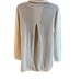 Kinross Cashmere Sweater Pullover Turtleneck Funnel Cowl Cream Sz Medium