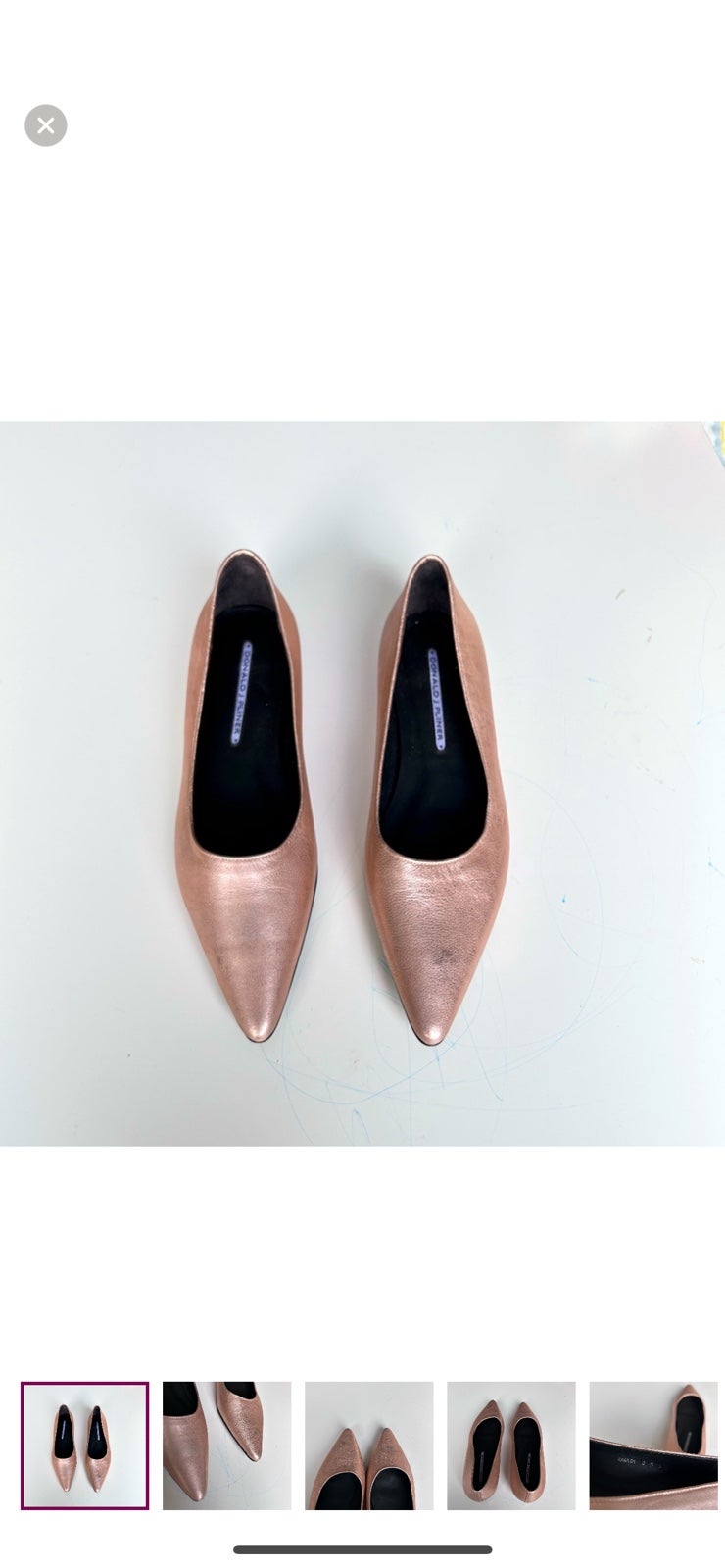 Donald J Pliner OMA Slip On Dress Shoes rose gold 8 Excellent preowned condition