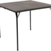 Dunham 2.83' Square Plastic Folding Event Table with Carrying Handle #50445