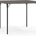 Dunham 2.83' Square Plastic Folding Event Table with Carrying Handle #50445