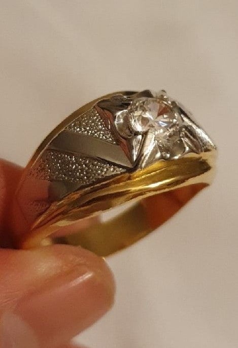 18KT LIND Ring Gold & Diamonds Unisex Vi