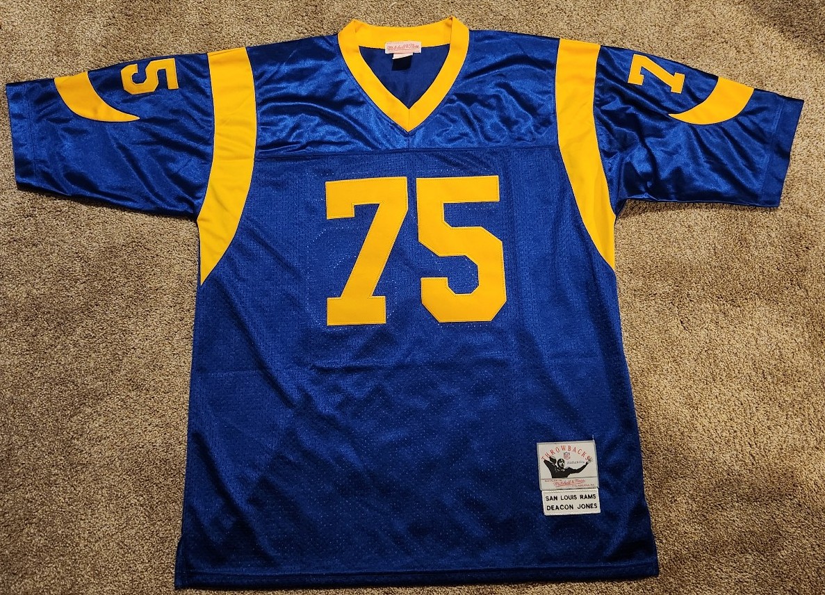 Mitchell & Ness St. Louis Rams Throwback Jersey Size 54 Deacon Jones
