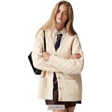 J.Crew Relaxed Cable-Knit Cardigan Sweater NWOT XS-S
