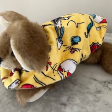 Handmade Dr. Seuss Dog Jacket Sweater Easy On Velcro Size XS Extra Small SOFT