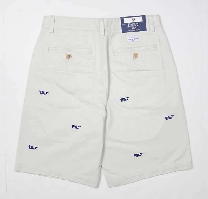 Vineyard Vines Men ALLOVER WHALES Golf Shorts Beige Size 35 MSRP98.50