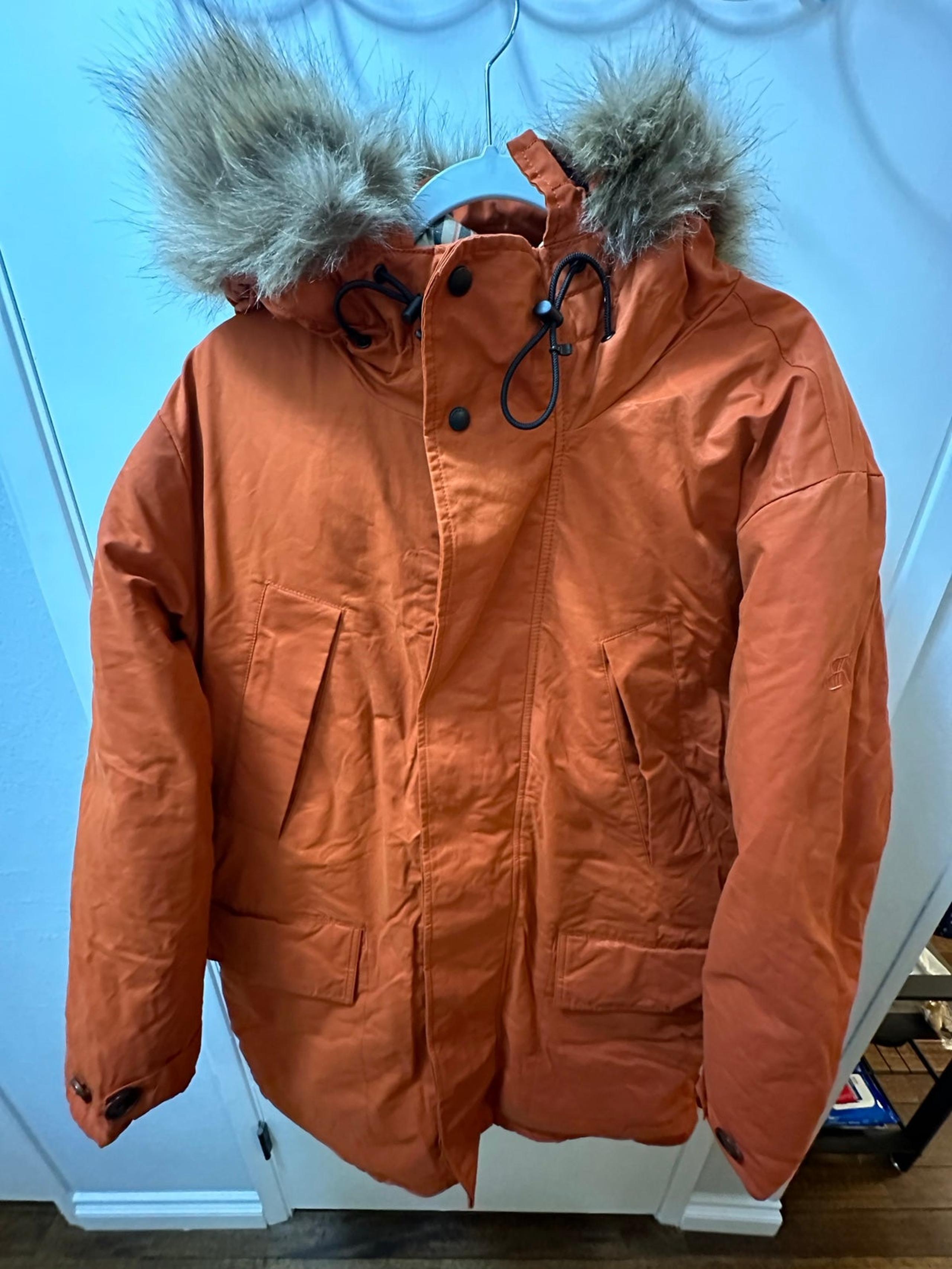 New Banana Republic Puffer Snorkel Down Parka Jacket - Men's L Orange