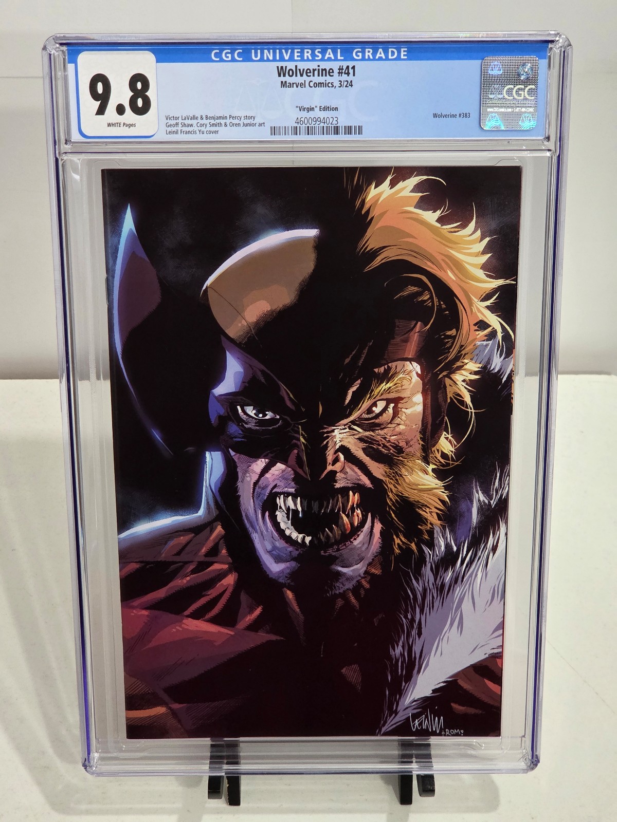 Wolverine #41 Leinil Yu Virgin 1:100 Variant CGC 9.8