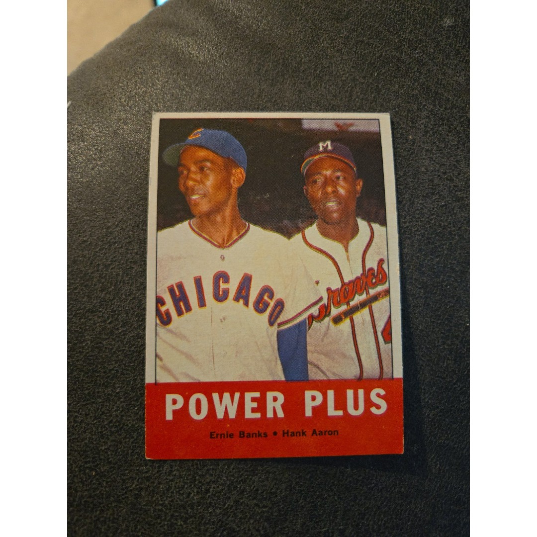 1963 Topps Power Plus Ernie Banks / Hank Aaron #242