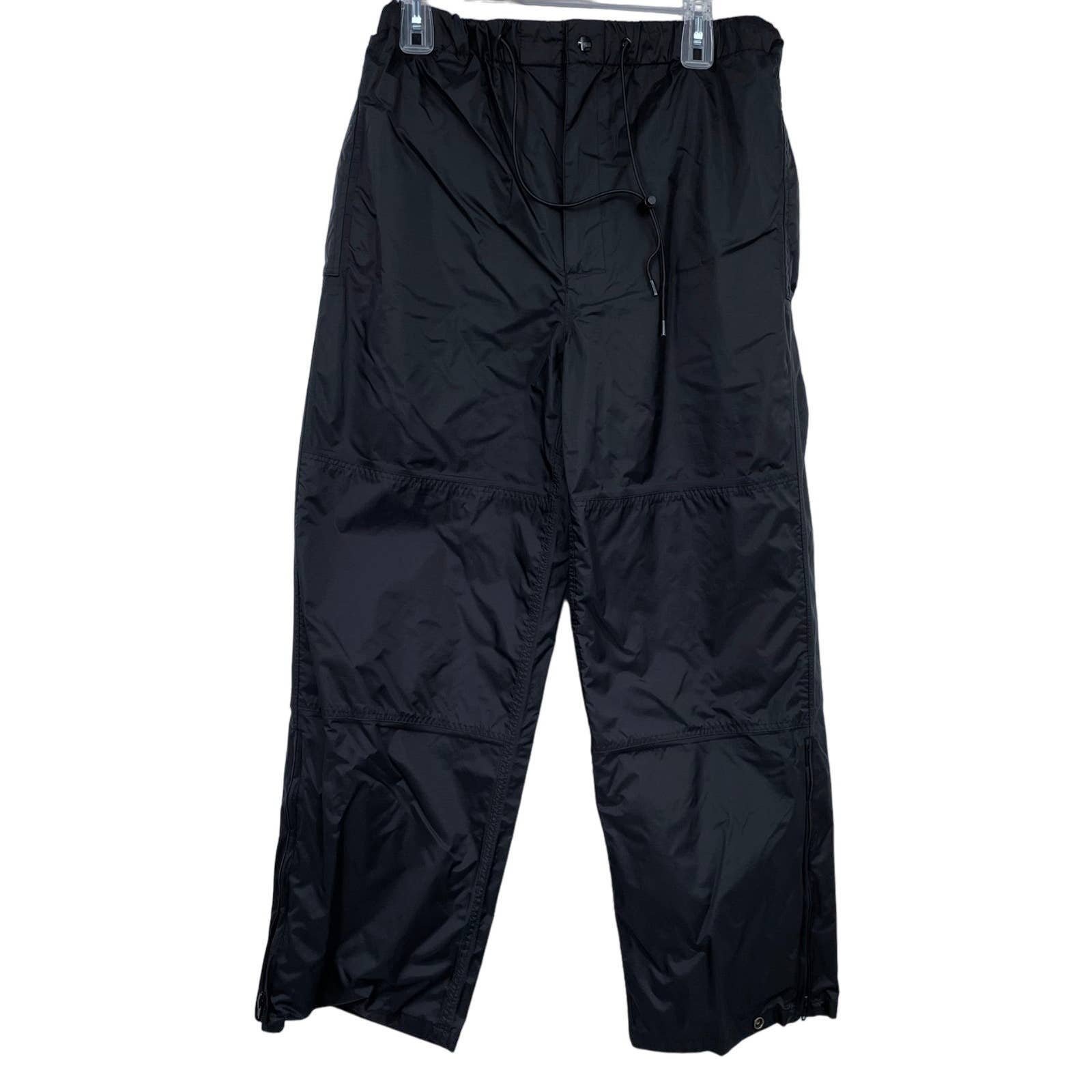 Black Bass Pro Shops Nylon Rain Pants Medium Men's Raingear Breathable Fishing