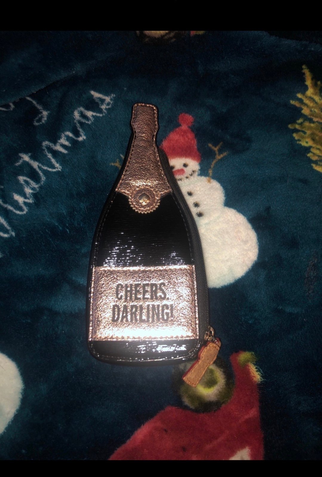Kate Spade CHEERS DARLING Champagne Bottle Coin Purse RARE