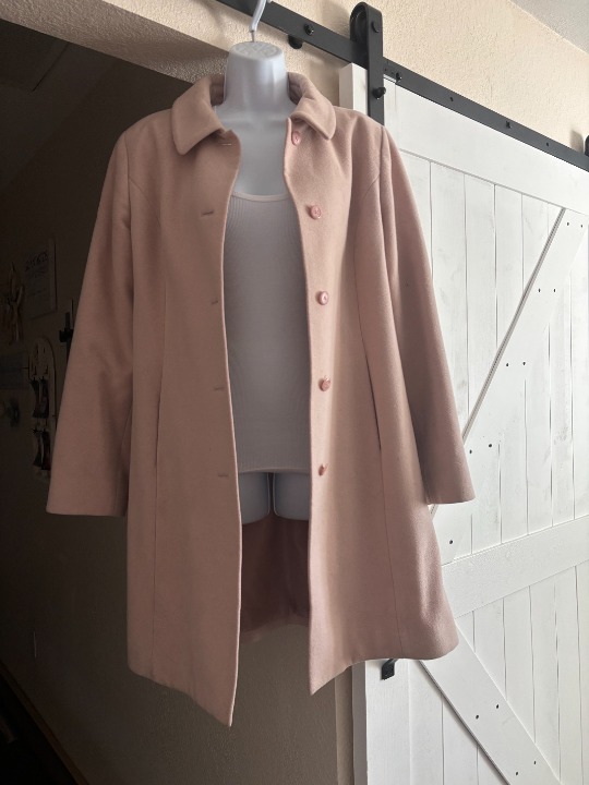 PINK trench coat/ peacoat