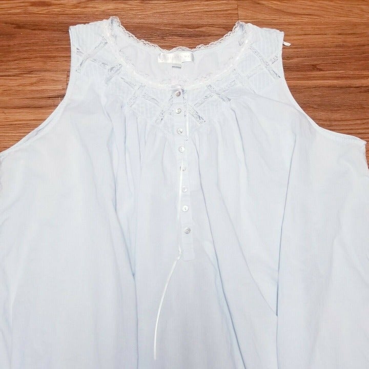 Eileen West Long Nightgown Sz 3xL Cotton