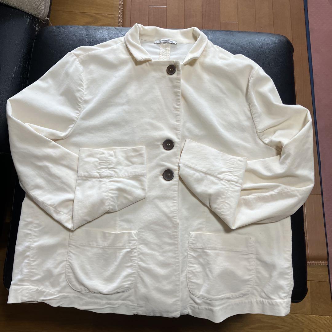 trebarrabi White Jacket Outerwear Size M