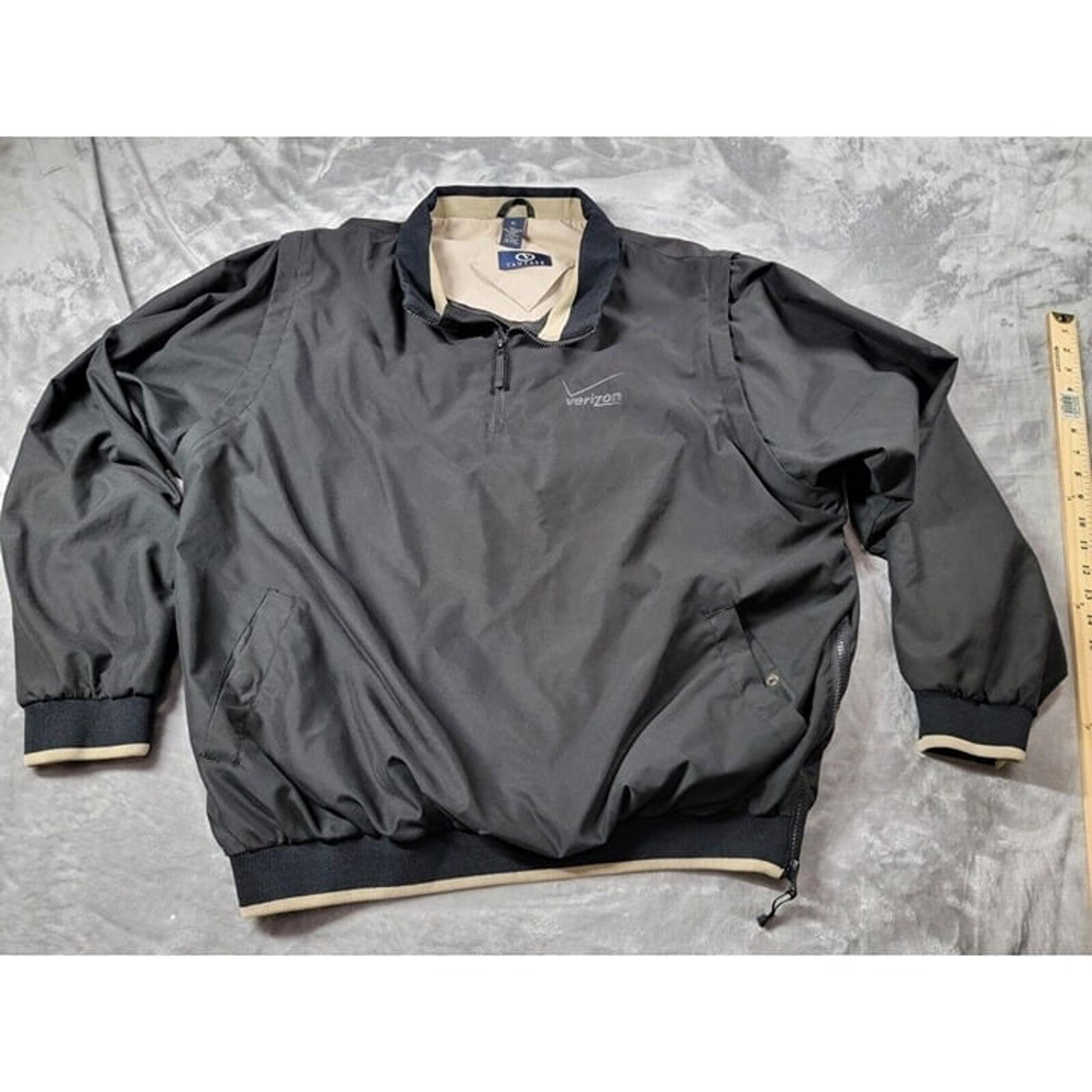 Vantage Convertible Golf Jacket Vest Mens XL Pullover Windbreaker Verizon