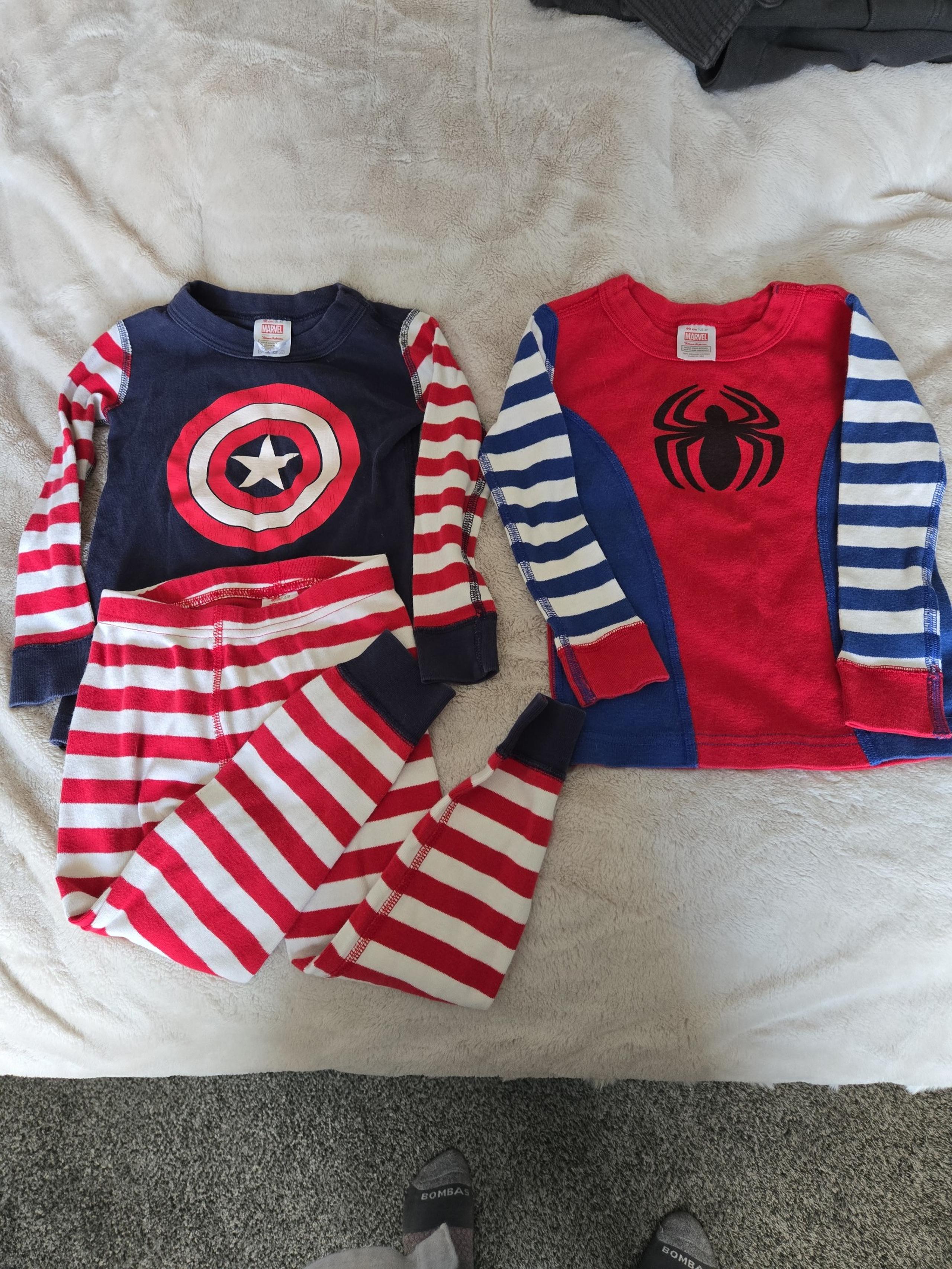 Hanna Andersson 3T Marvel Pajamas Captain America and Spiderman