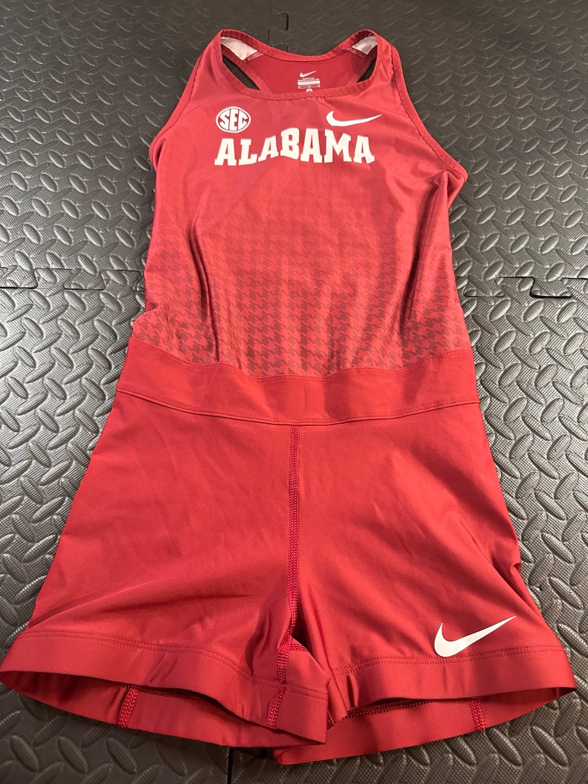NIKE Pro Elite Alabama Unitard Speedsuit Medium Womens Crimson White SEC
