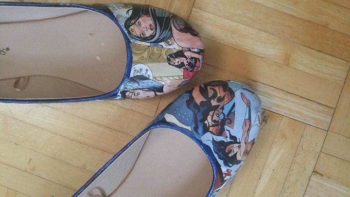 Wonder Woman Comic Inspired Shoes Flats