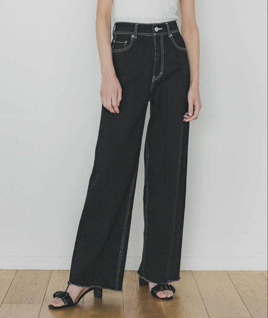PUBLIC DENIM/High Waist Wide Straight Denim Pants