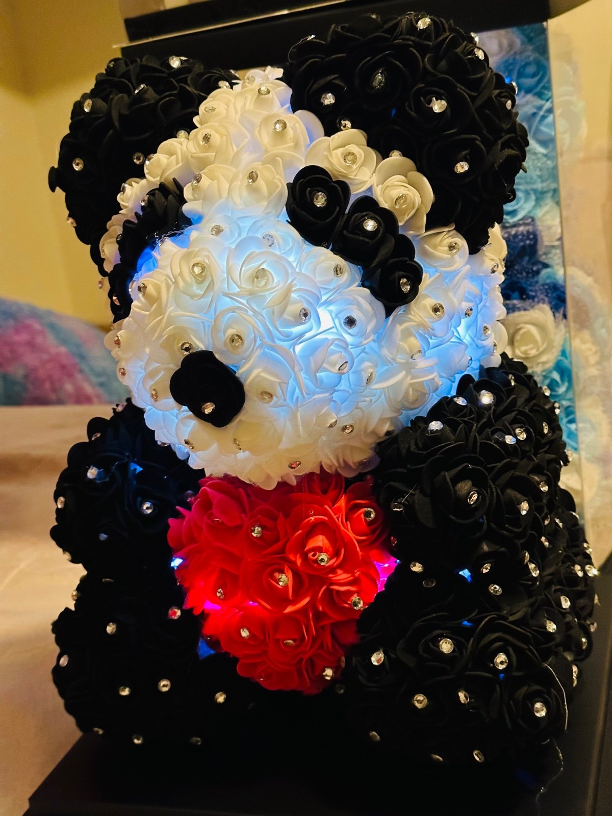 pink teddy bears with lights