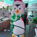 Blow mold penguin with Christmas lights