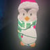 Blow mold penguin with Christmas lights