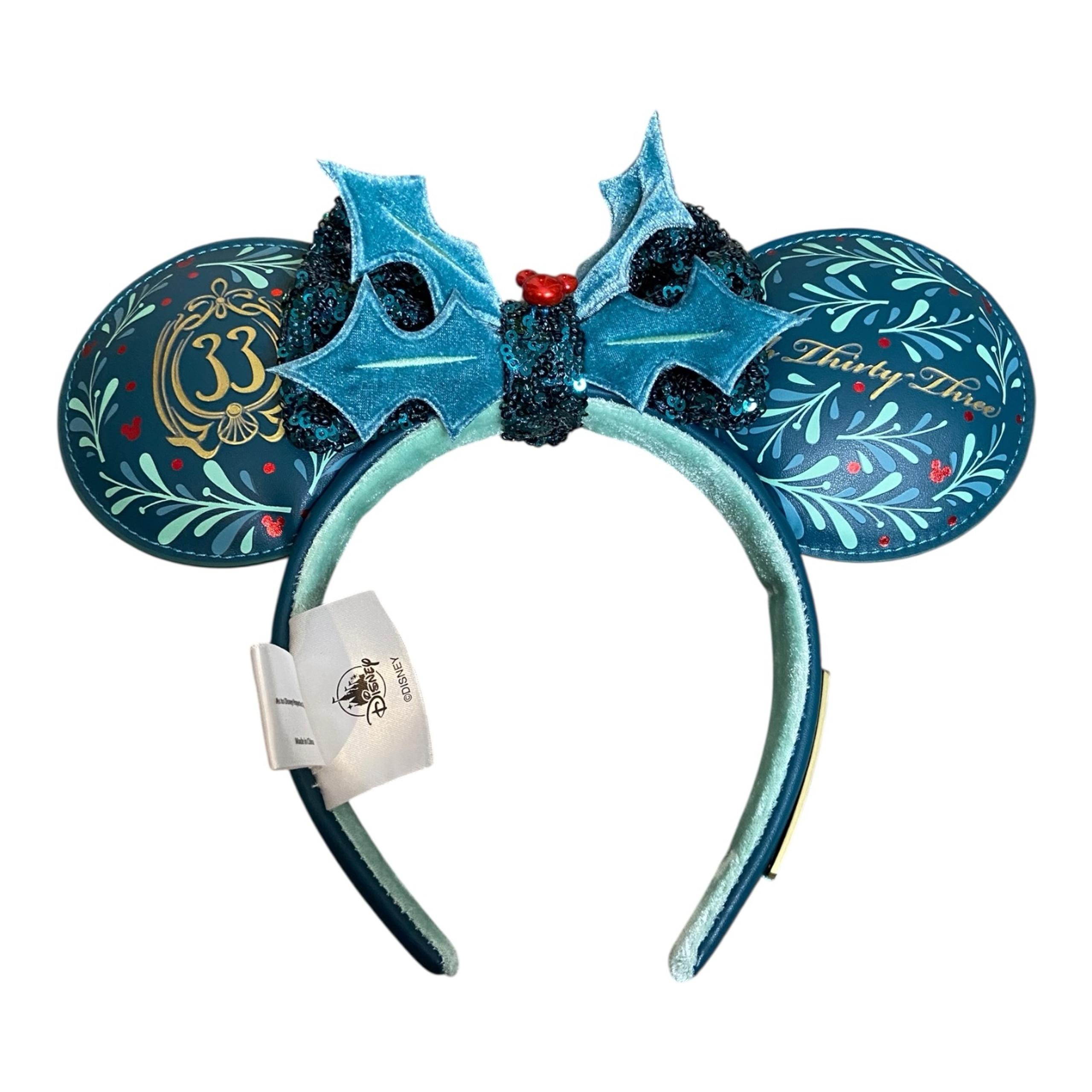 Disneyland 2024 Club 33 Christmas Loungefly Ears Green Holiday Mickey Mouse