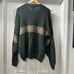 Eddie Bauer Vintage Wool Blend V Neck Pullover Sweater Speckled Green Brown XL