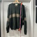 Eddie Bauer Vintage Wool Blend V Neck Pullover Sweater Speckled Green Brown XL