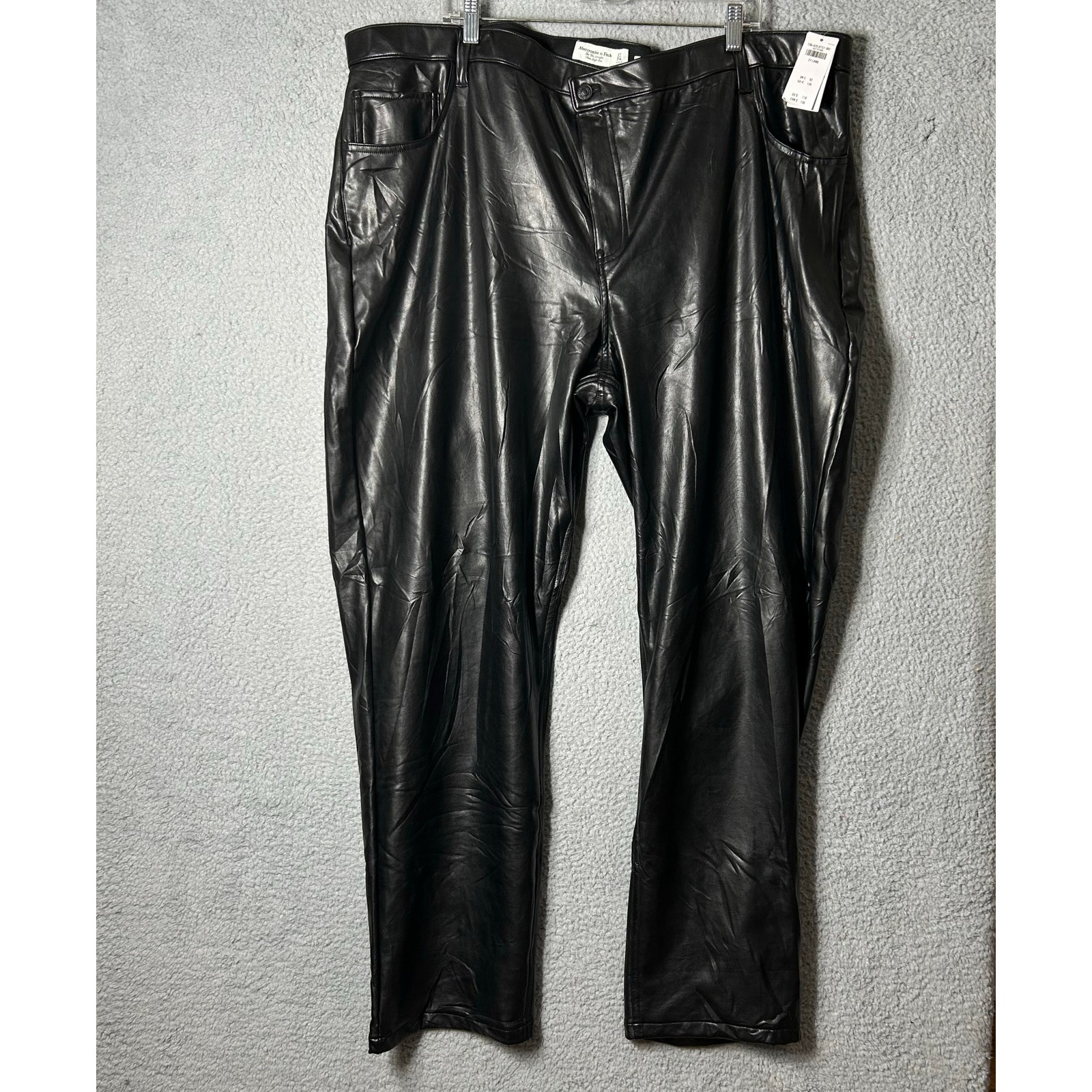 Abercrombie & Fitch Leather Pants Womens 24L '90s Straight Ultra High Rise NEW