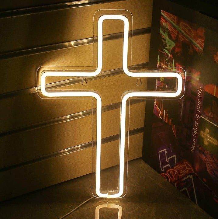 NEW Bright Jesus Christ Cross LED Light Neon Sign (Christmas Church Christian
