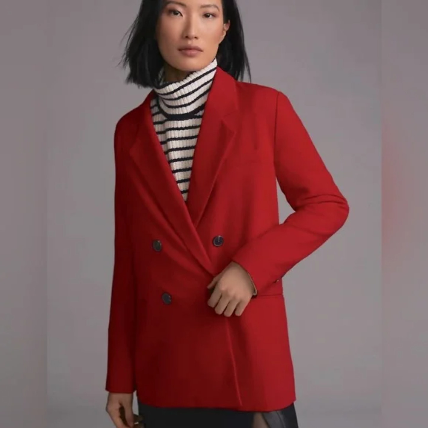 Maeve Double-Breasted Blazer by Anthropologie - New Size 8