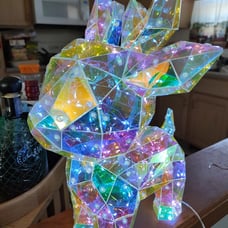 15 in Prismatic Iridescent Reindeer Light Decorations