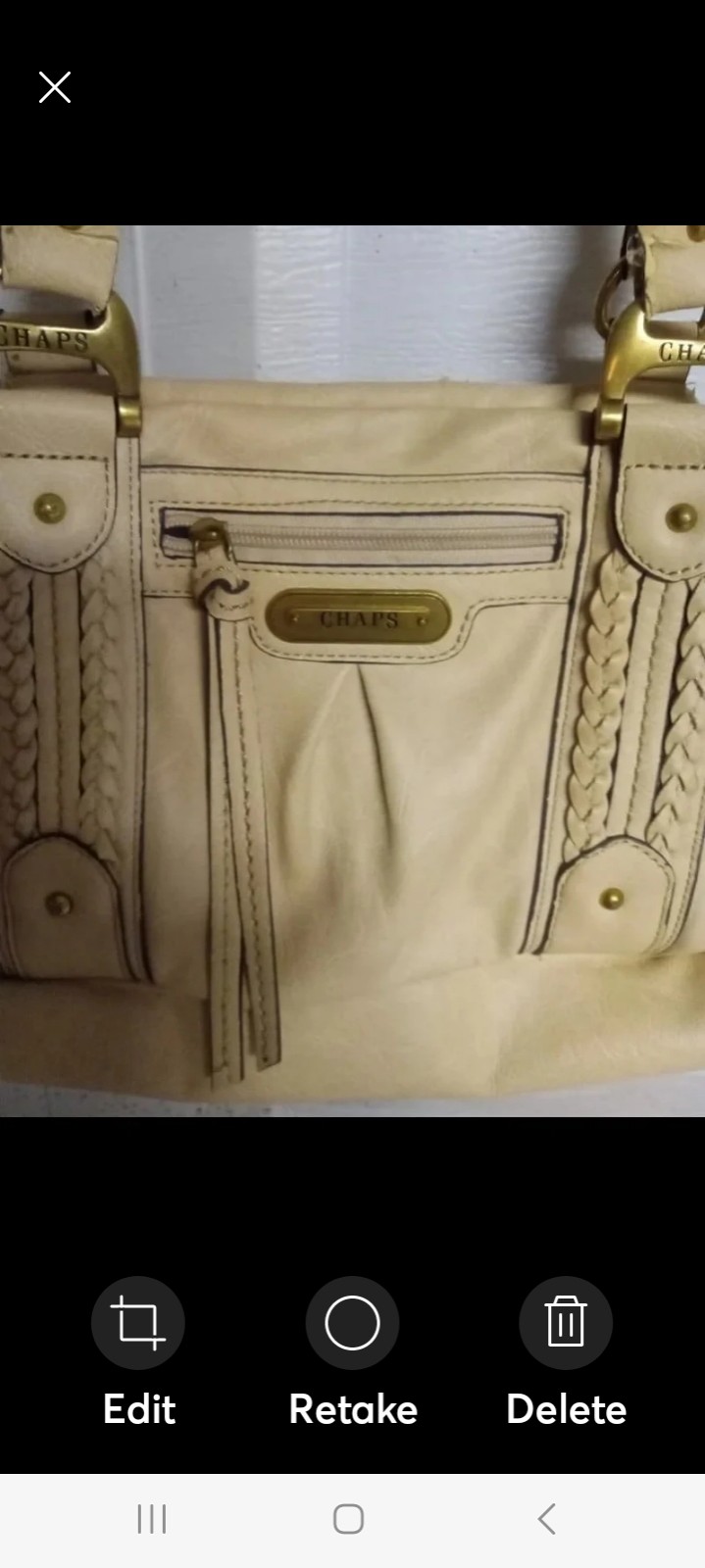Chaps, Ralph Lauren Rare vintage antique leather crossbody handbag