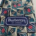 Authenticated Burberry Green Pattern Silk Tie